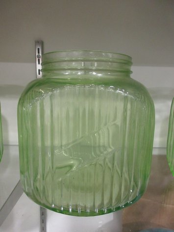 Image for Green glass kitchen jar