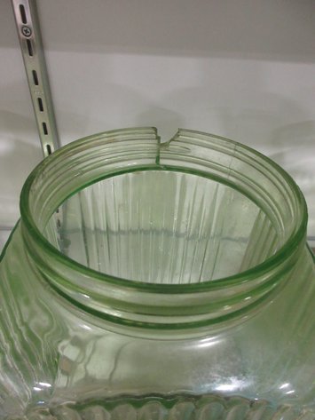 Image for Green glass kitchen jar