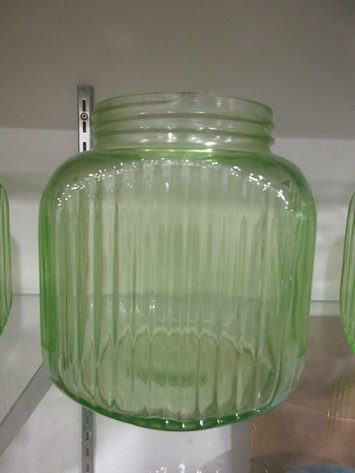 Image for Green glass kitchen jar