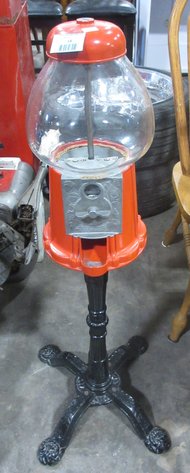 Image for Coin operated gumball machine on stand