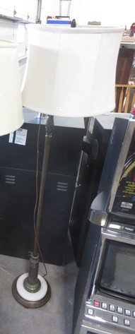 Image for Vintage standing floor lamp with marble base