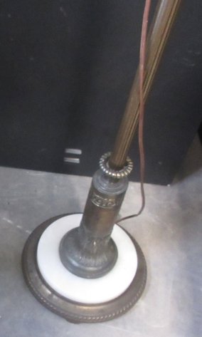 Image for Vintage standing floor lamp with marble base