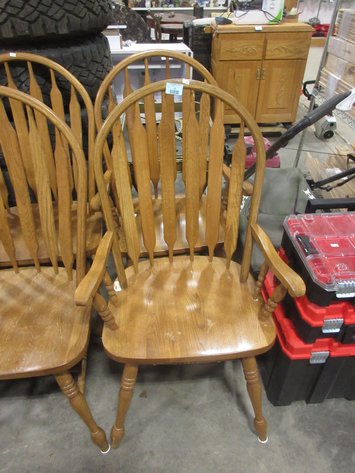 Image for (6) Wooden spoon back chairs