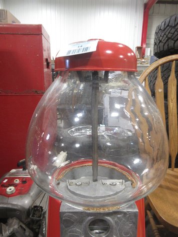 Image for Coin operated gumball machine on stand