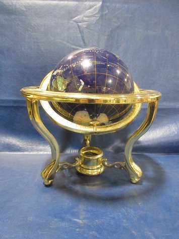 Image for Semi precious stone World Globe on stand