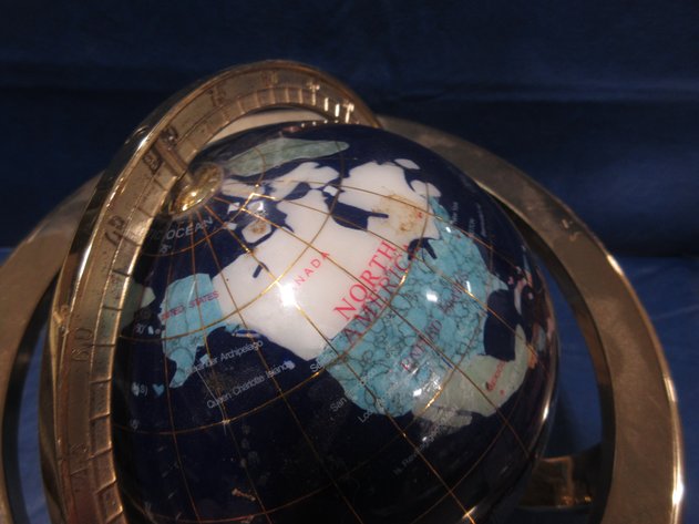 Image for Semi precious stone World Globe on stand