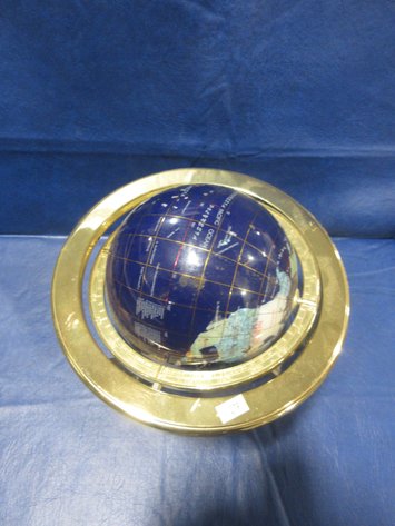 Image for Semi precious stone World Globe on stand