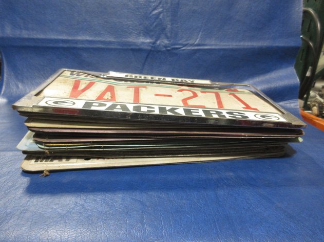 Image for Group of metal license plates