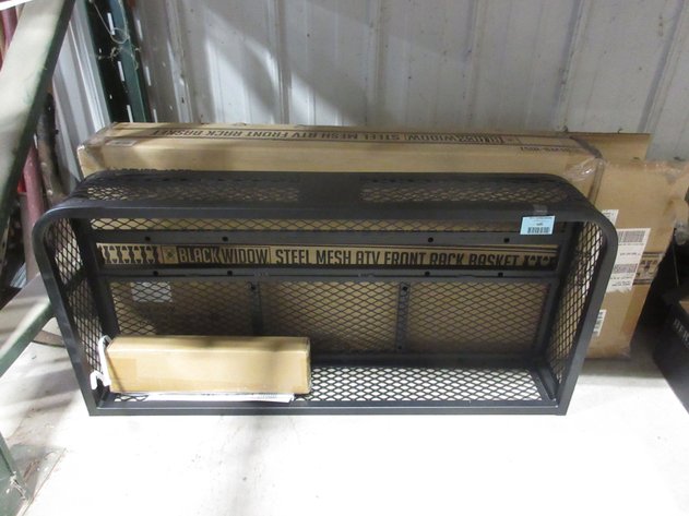 Image for Black Widow steel mesh ATV front back basket