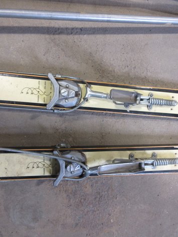 Image for Set of Aspen wooden skis with poles