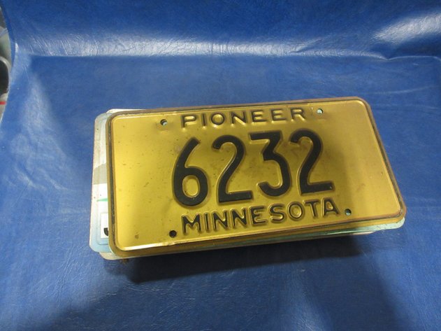 Image for Group of metal license plates