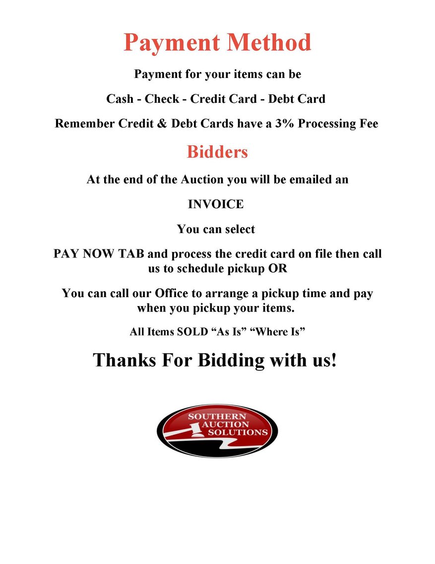 Image for Unused Equipment Online Auction
