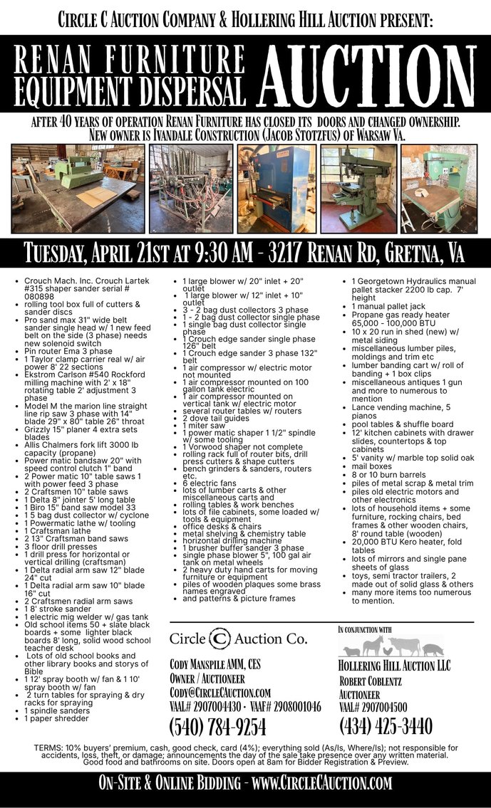Image for Renan Furniture Equipment Dispersal Auction