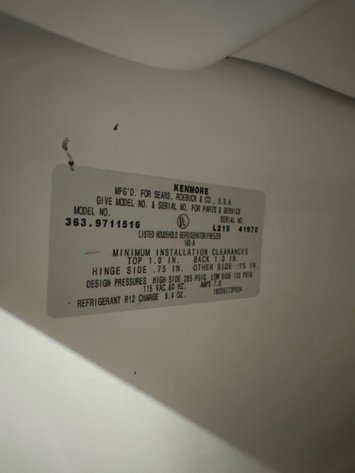 Image for Kenmore Refrigerator