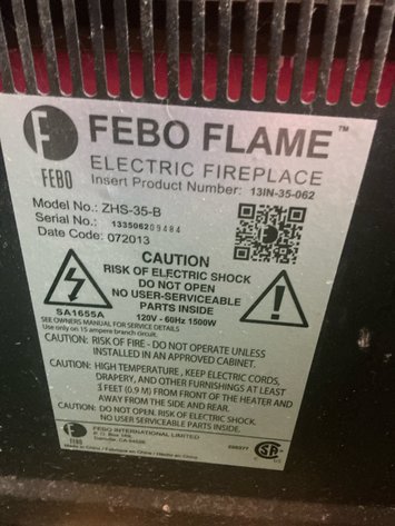 Image for Febo Flame Electric Fireplace