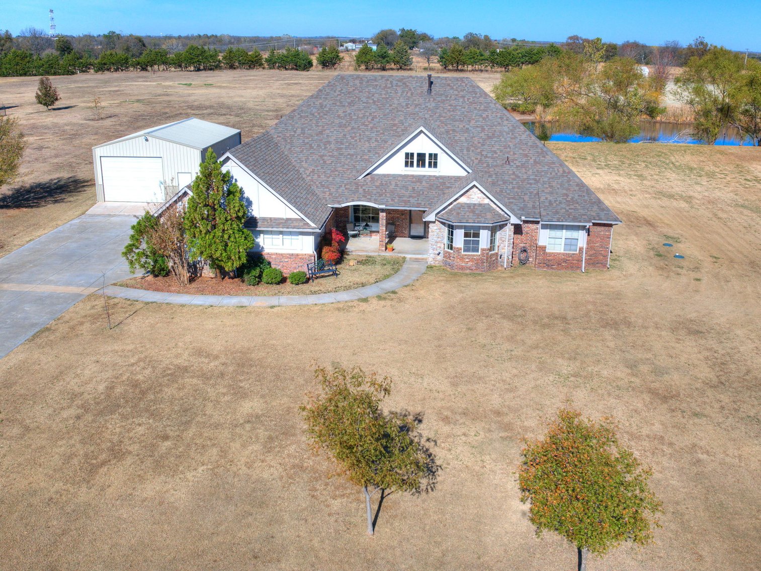 Image for 5861 Whispering Lakes Dr, Noble, OK - Beautiful Home, Shop, & Acreage