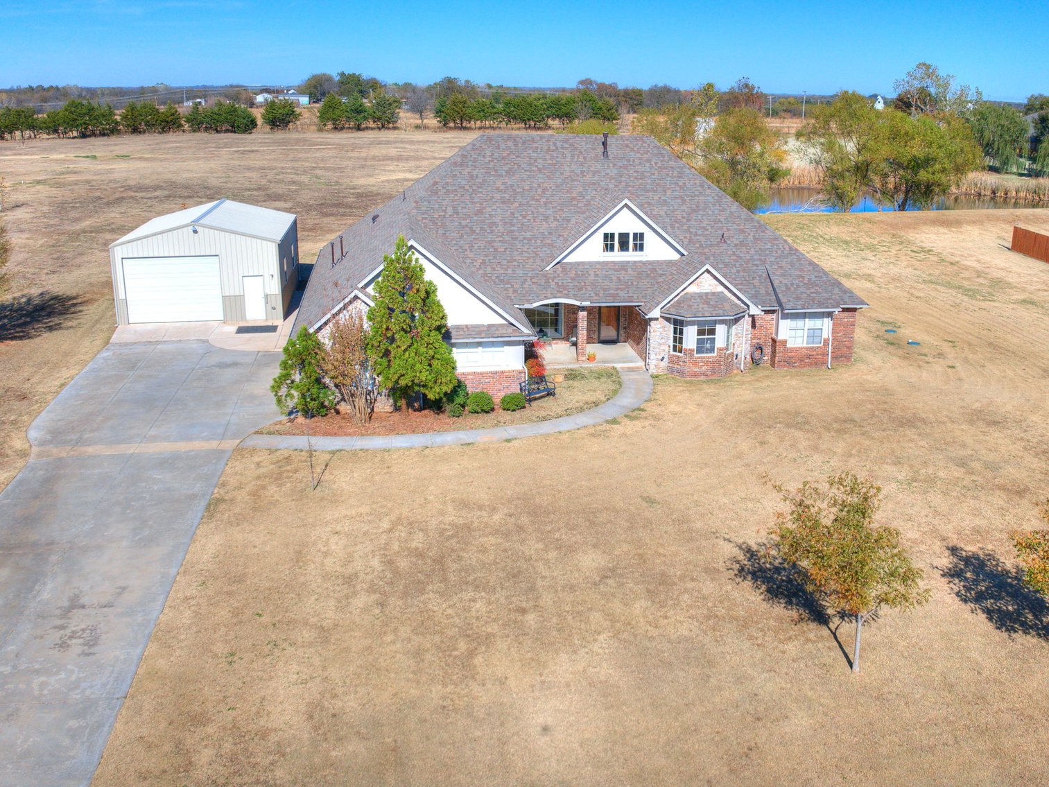 Image for 5861 Whispering Lakes Dr, Noble, OK - Beautiful Home, Shop, & Acreage
