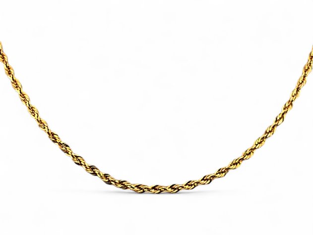 14k Yellow Gold Twisted Rope Necklace