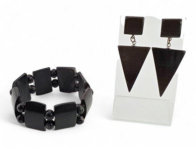 Baleen Panel Bracelet w/ Baleen Earrings