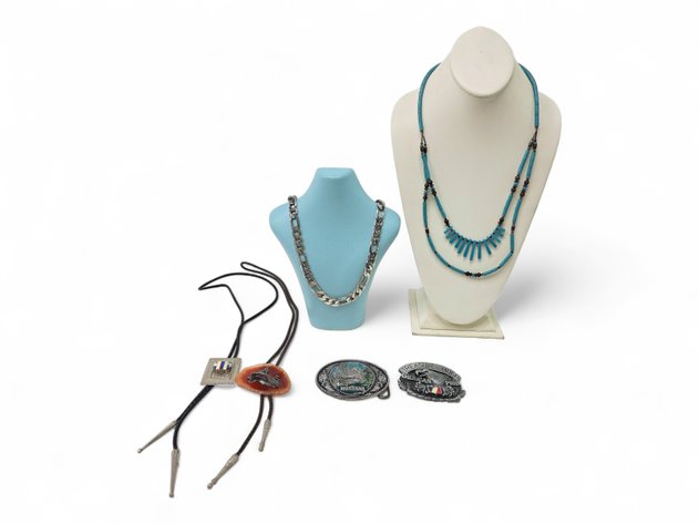 Bolo Ties, Belt Buckles & Necklaces