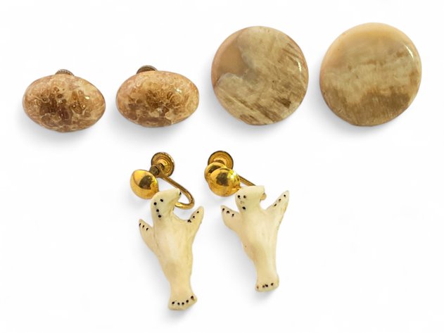 Walrus Ivory Earrings