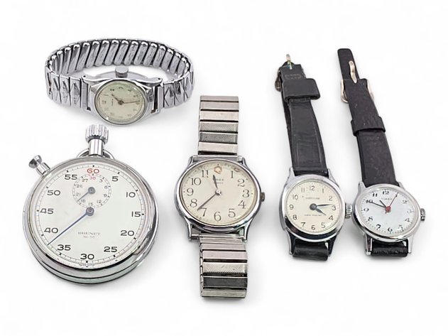 Timex & Westclox Wristwatches & Brenet Stop Watch