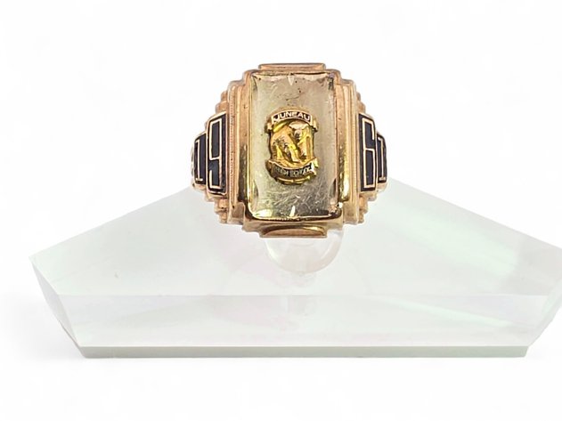 10k Yellow Gold 1961 Juneau High School Class Ring