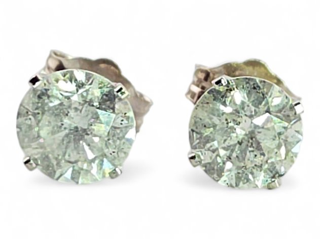 1.2 ctw Diamond Stud Earrings in 14k White Gold