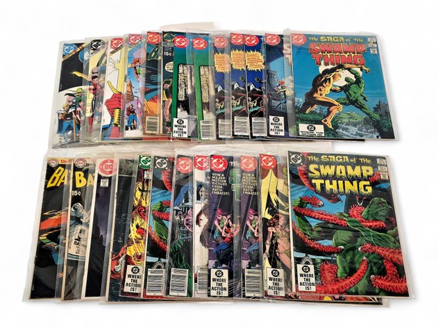 27x DC Comic Books - The Saga of Swamp Thing, The Brave and the Bold & Camelot 3000