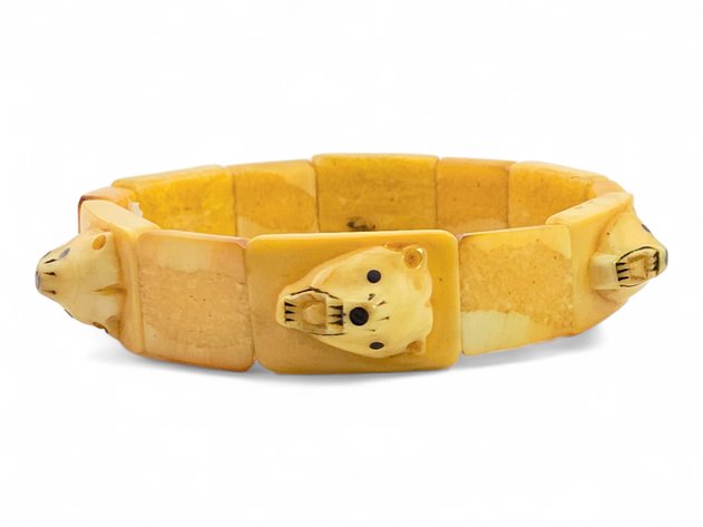 Walrus Ivory Polar Bear Tile Bracelet