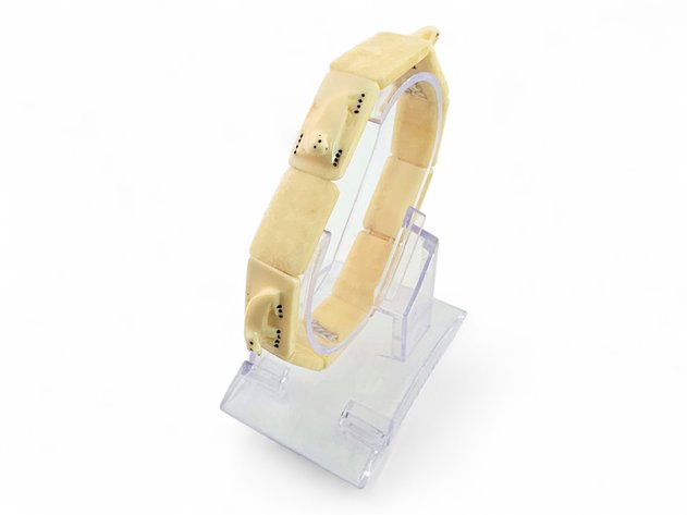 Walrus Ivory Polar Bear Tile Bracelet