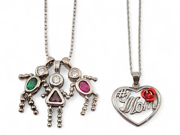 Sterling Silver Mom-Theme Charm & Pendant Necklaces
