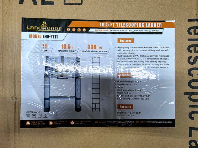 10.5' Telescoping Ladder - LandHonor - LHR-TL11