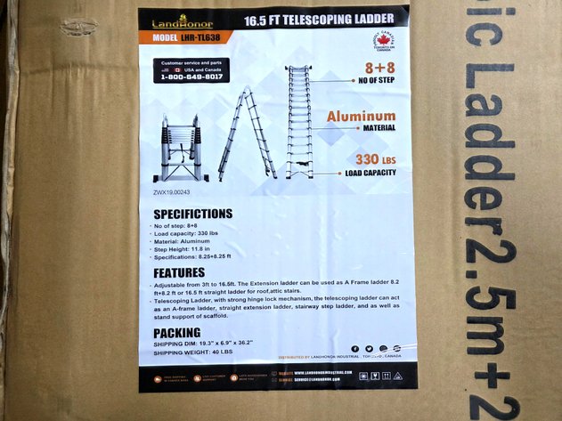 16.5' Telescoping Ladder - LandHonor - LHR-TL638