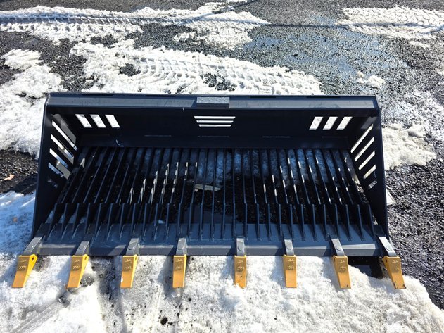 72” Skid Steer Rock Bucket Attachment - LandHonor - RB-14-72W