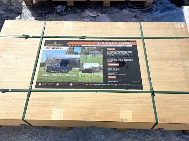 16' x 13' Metal Carport - LandHonor - LHR-MC1613
