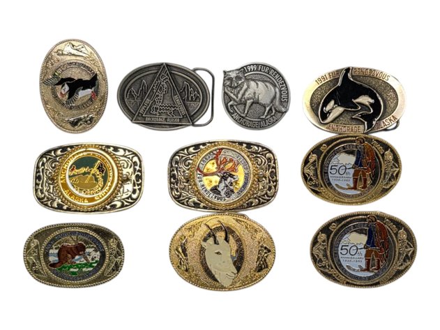 10x 1998s-1990s Fur Rendezvous Belt Buckles