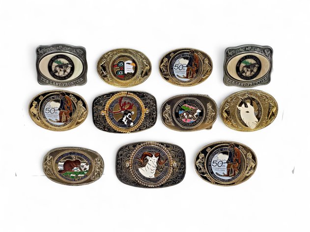 11x Alaska Mint Fur Rendezvous Belt Buckles & More