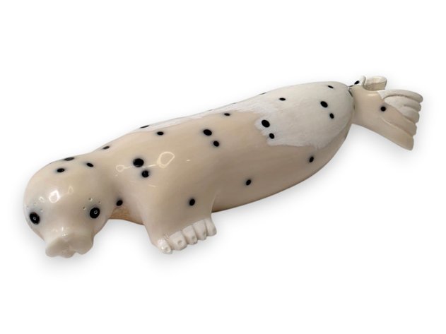 Walrus Ivory Spotted Seal Figurine
