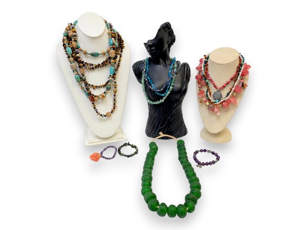 Beaded Stone & Pearl Necklaces & Bracelets