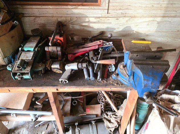 Equipment & Tools - Bench Vise, Air Hammer, Floor Jack & More