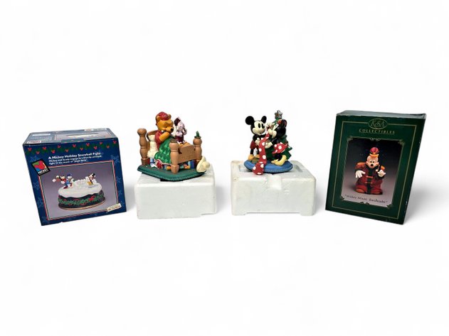 Mickey Mouse & Winnie the Pooh Figurines, Wind-Up Toys & Stocking Hangers