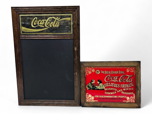 Coca-Cola Chalkboard Mirror & Advertisement Poster