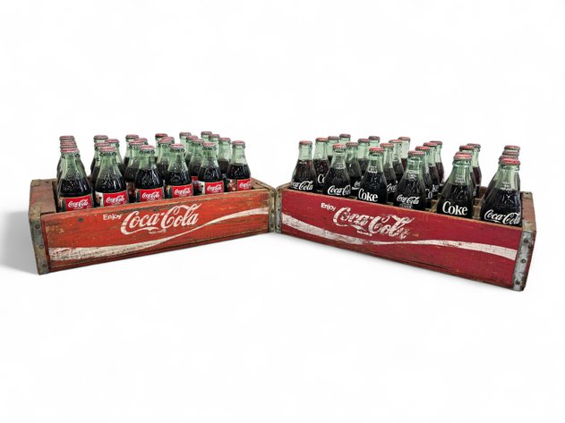 48x Coca-Cola Classic Bottles w/ Crates