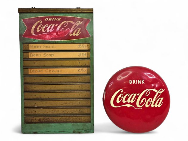 Coca-Cola Menu Board & Button Sign