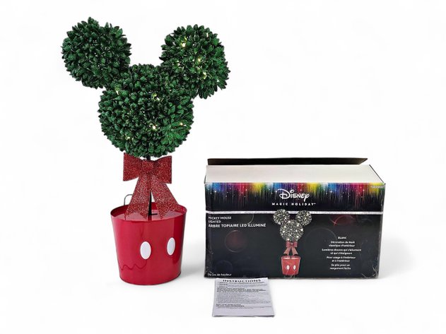 3' Mickey Mouse Lighted Topiary Tree