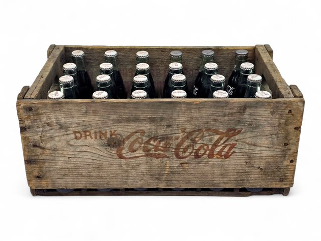 Adak, Alaska Crate w/ 24x ACL Coca-Cola Bottles