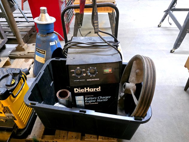 DieHard Battery Charger, Big Four Wheel Balancer & More