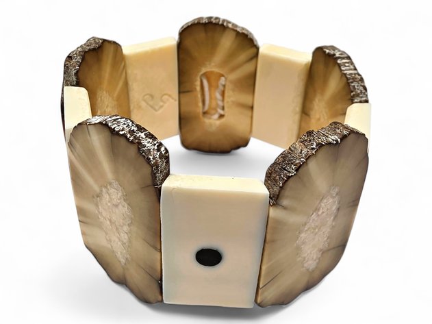 Ivory & Antler Panel Bracelet