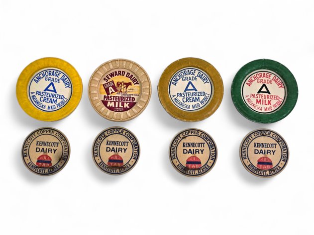 Matanuska Maid & Seward Dairy Bottle Caps & Kennecott Dairy Pull Tabs